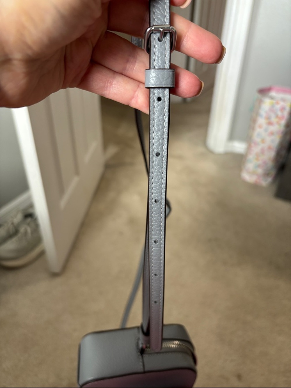 Coach mini camera bag Pebble Leather Crossbody Bag in Gray - Picture 5 of 5